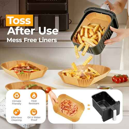 300Pcs Air Fryer Liners Disposable 8"x5.5" for Ninja & bella Slim (300 Count)