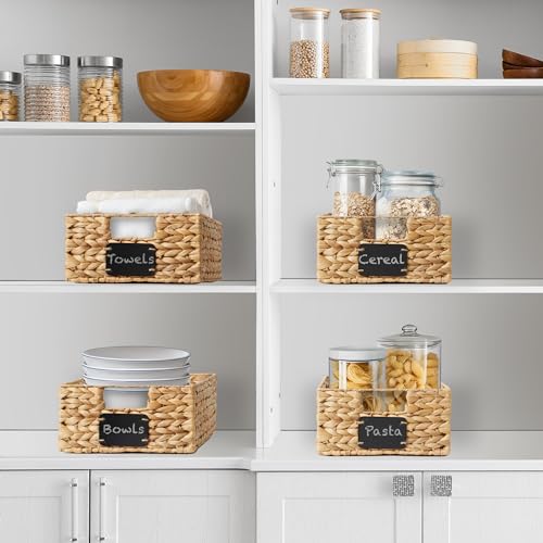 Set of 4 Water Hyacinth Pantry Baskets (4 Count)