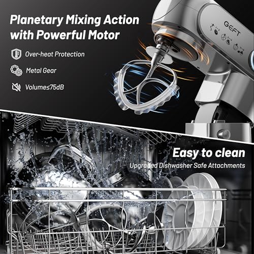 Stand Mixer 3.5QT&6QT Bowls Mixers Kitchen Electric Stand Mixer Gray