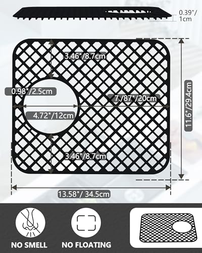 2 Pack Silicone Sink Mat Protector for Kitchen Sink