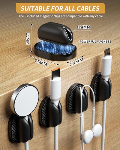 6 Pack Puretor Cord Organizer Holders (6 Count)
