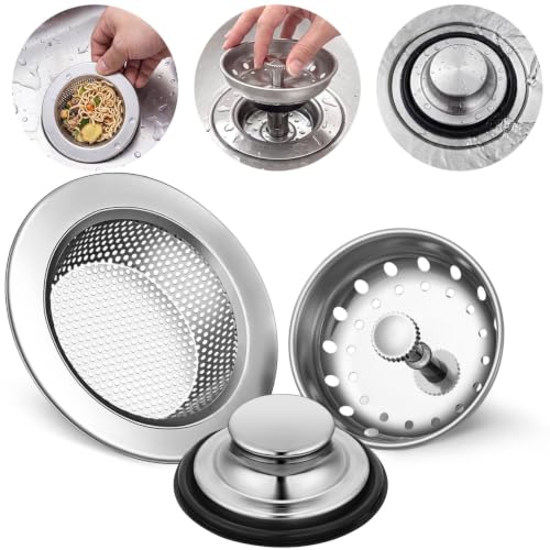 3 Pcs Sink Plug Stopper Disposal Drain Strainer (3 Count)