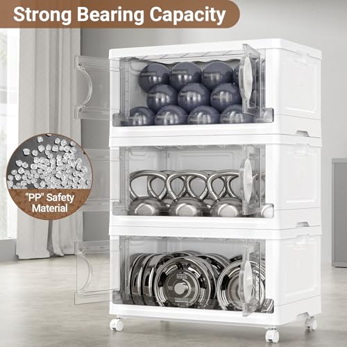 360Qt Lockable Stackable Storage Bins with Lids (3 Count)