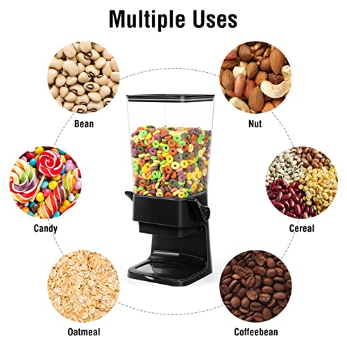 Cereal Dispenser Countertop Dual Dry Food Dispenser
