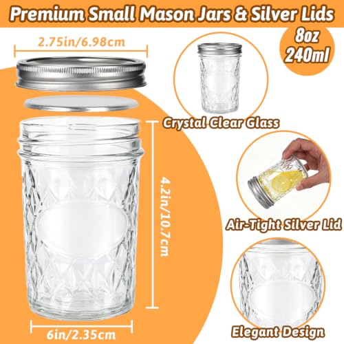 8 oz Glass Mason Jars (12 Count)