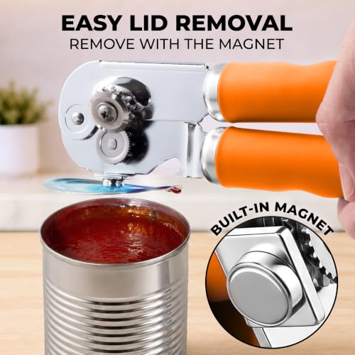Stainless Steel Swing Open Manual Can Opener Comfortable Grip