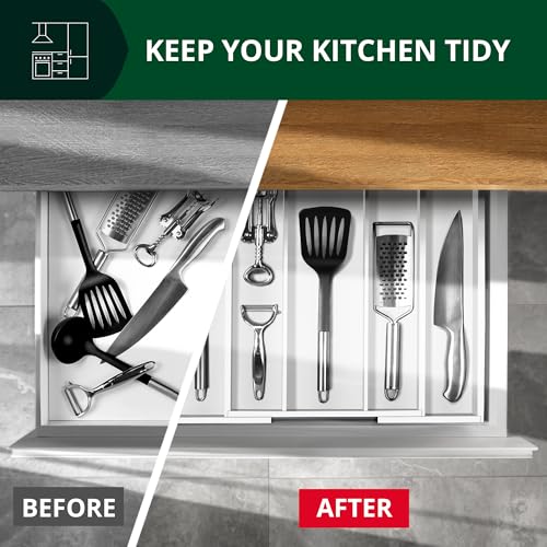 Luxury Bamboo Kitchen Drawer Organizer
