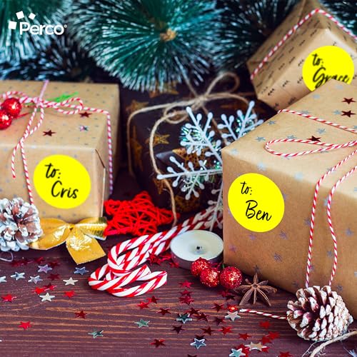 Neon Yellow Perforated Round Circle Dot Sticker 3 (3 Count)