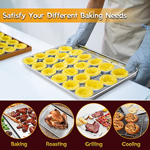 Stainless Steel Baking Sheet with Rack Set for Cookie