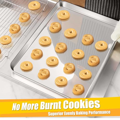 18x13 Inches Stainless Steel Baking Half Sheet Set of 2 (3 Count)