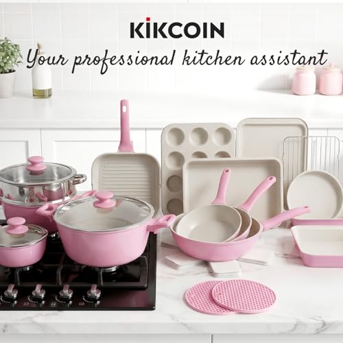 Pots and Pans Set Non Stick 31 Piece Kitchen Nonstick Cooking Cookware Sets with Grill Pan Saucepan Baking Sheet Utensil