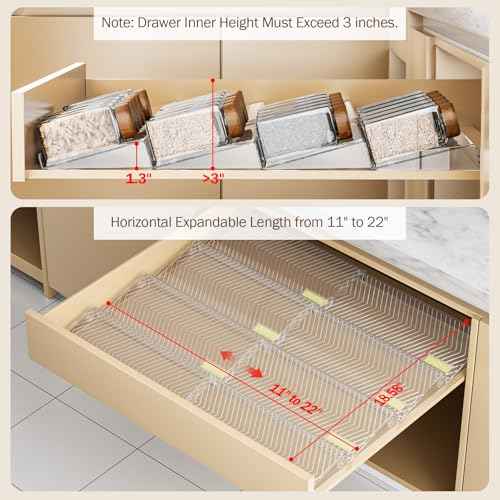 Spice Drawer Organizer (8 Count)
