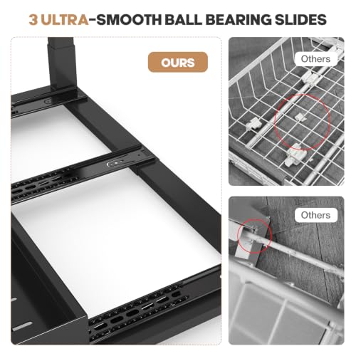 1 Pack Expandable Under Sink Organizers And Storage With Upgrade Ball (2 Compartments)