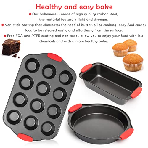 9 Piece Baking Pans Set Non Stick
