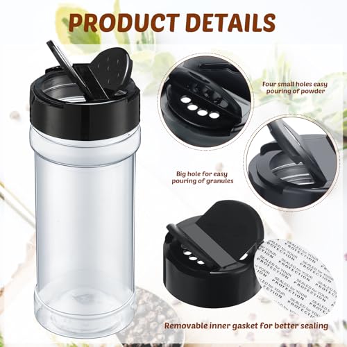 36 Pcs Plastic Spice Jars with Shaker Lids (36 Count)