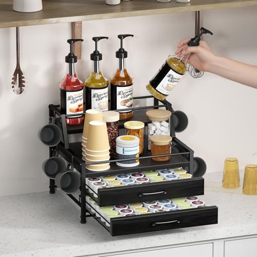 Coffee Syrup Rack Organizer