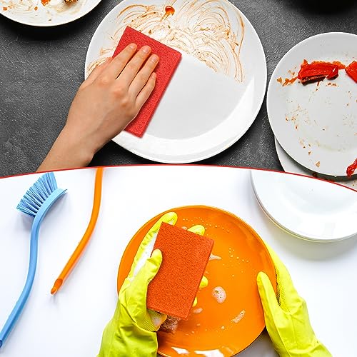 100 Pcs Heavy Duty Scouring Pads Bulk for Kitchen Dish