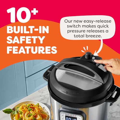 Duo 7-in-1 Electric Pressure Cooker, Slow Cooker, Rice Cooker, Steamer, Sauté, Yogurt Maker, Warmer & Sterilizer, Includes App with Over 800 Recipes, Stainless Steel, 8 Quart