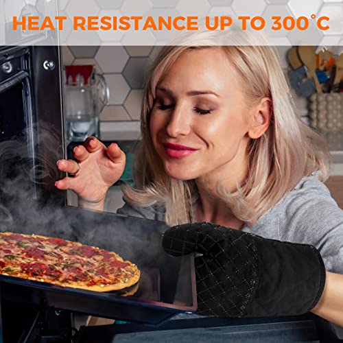 4PCS Oven Mitts and Pot Holders Sets 500°F Pot Holders for Kitchen Heat Resistant Oven Gloves Anti (4 Count)