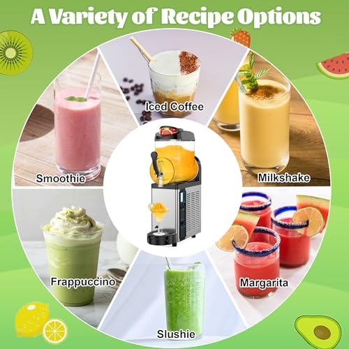 12L Commercial Slushie Machine Frozen Drink Maker Stainless Steel Slushy