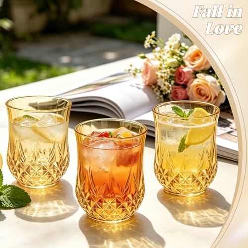 12 Pack Plastic Stemless Wine Glasses (12 Count)