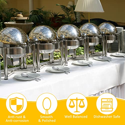 12 Pcs Stainless Steel Serving Spoons Set for Buffet 8.3 Inches Large Serving Utensils Dishwasher Safe Metal Polished Buffet Spoons for Food Cooking Catering Kitchen Banquet Restaurant Gifts (12 Count)