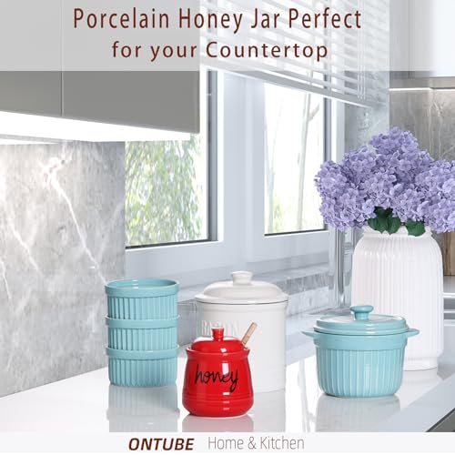 Honey Jar with Dipper and Lid (12 Ounce)