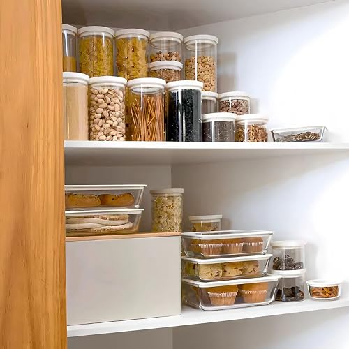 Glass Food Container Set with Glass Lid (2 Count)