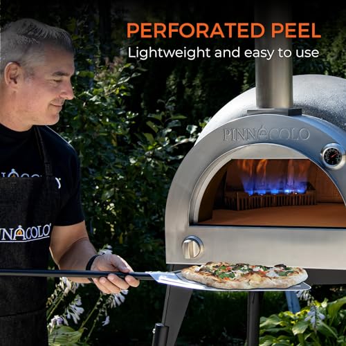12 Inch Perforated Aluminum Pizza Peel with Handle