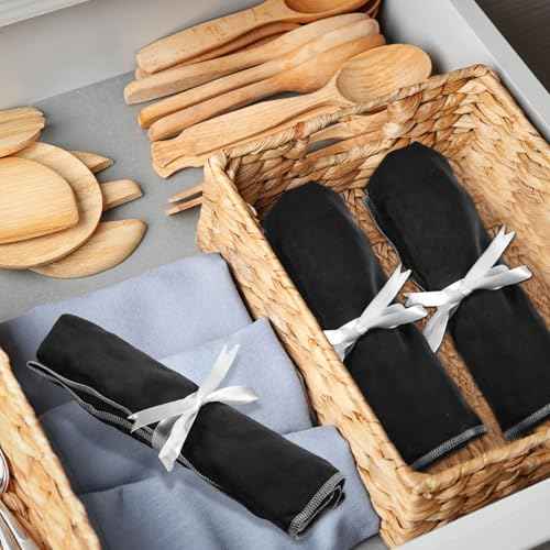 6 Pcs Anti Tarnish Silverware Storage Bags Felt