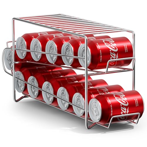 Soda Can Dispenser Rack for Fridge (12 Count)