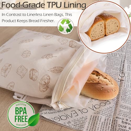 Reusable Linen Bread Bags for Sourdough & Homemade Bread