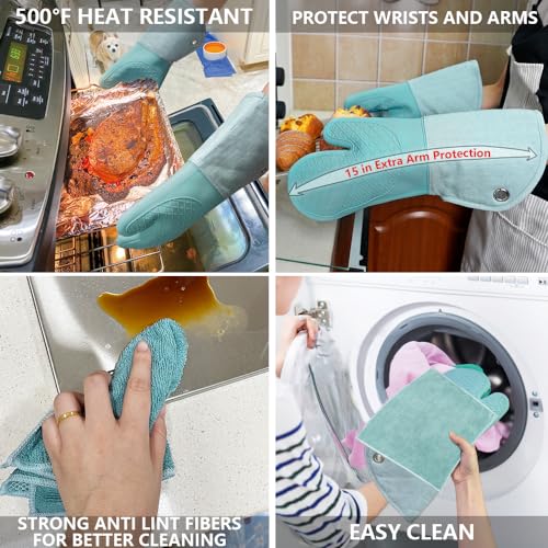 Professional Microwave Silicone Oven Mitts one Pair