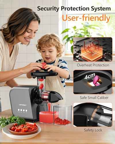 Cold Press Masticating Juicer 250W Slow Extractor for Whole Celery & Carort