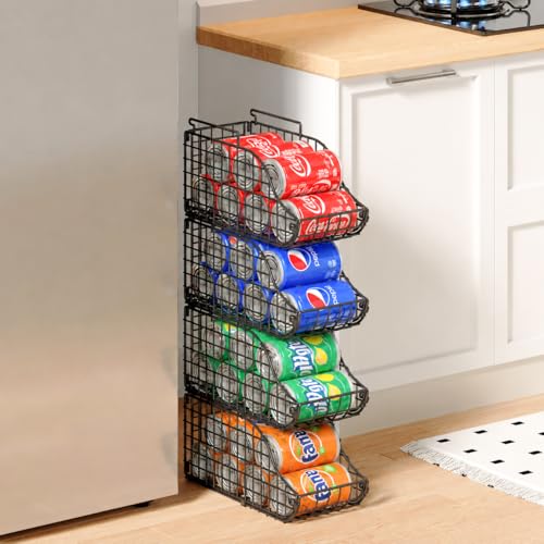 4 Pack Stackable Can Rack Organizer for Kitchen Pantry (4 Count)