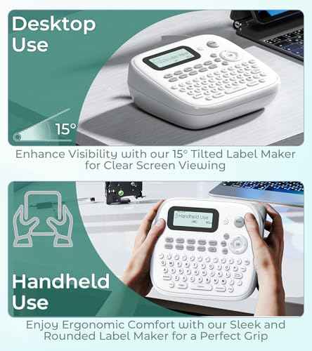 Label Maker Machine with 4 Tapes