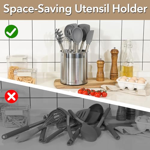 Extra Large Kitchen Utensil Holder for Countertop