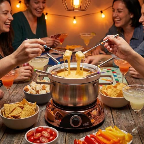 Electric Fondue Pot Set for Cheese