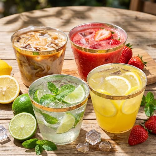 200 Pack Gold Plastic Cups (200 Count)