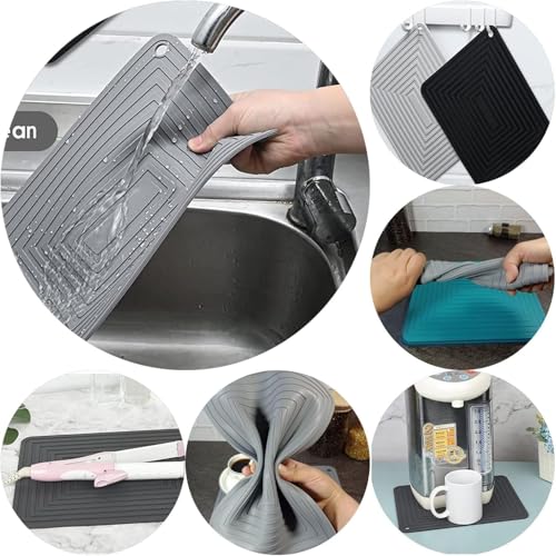 Brown Silicone Trivets Mats Set 2 for Hot Dishes