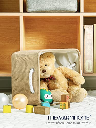 Decorative Basket Rectangular Fabric Storage Bin Organizer Basket with Handles for Clothes Storage