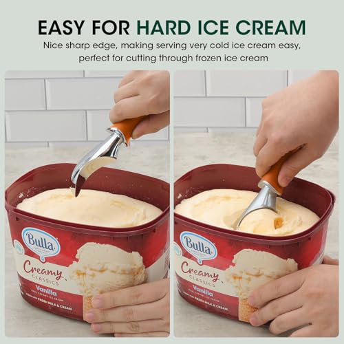 Premium Heavy Duty Ice Cream Scoop with Ergonomic Handle