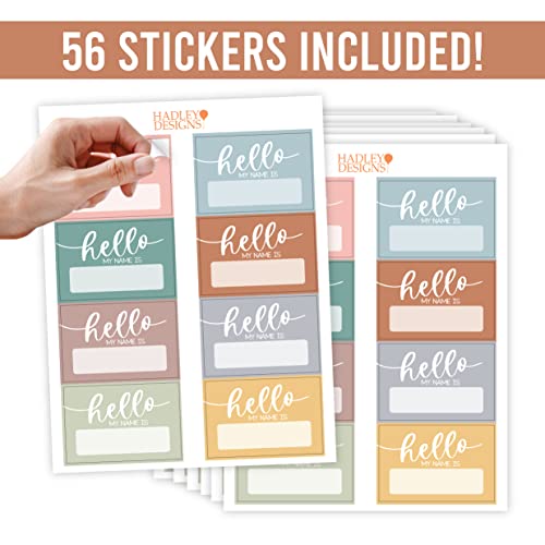 Self Adhesive Name Tags Sticker (56 Count)