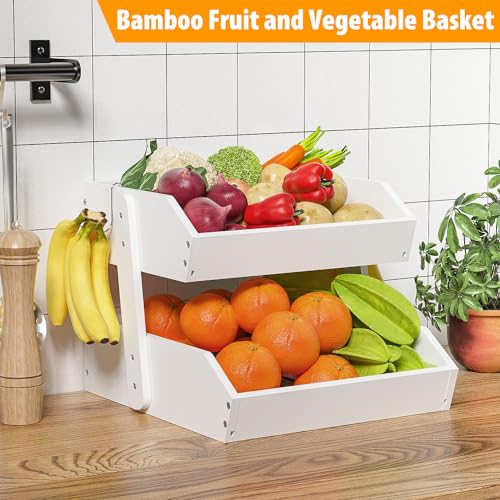 Bamboo Fruit Basket for Kitchen