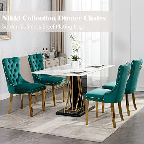 Green Velvet Dining Chairs Set of 6 (6 Count)