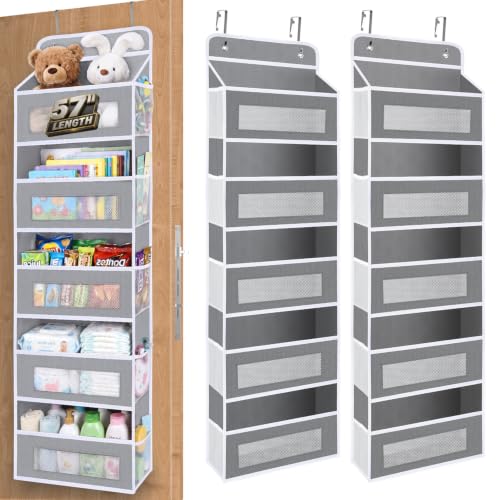 10 Side Pockets Over the Door Organizer for Pantry (2 Count)