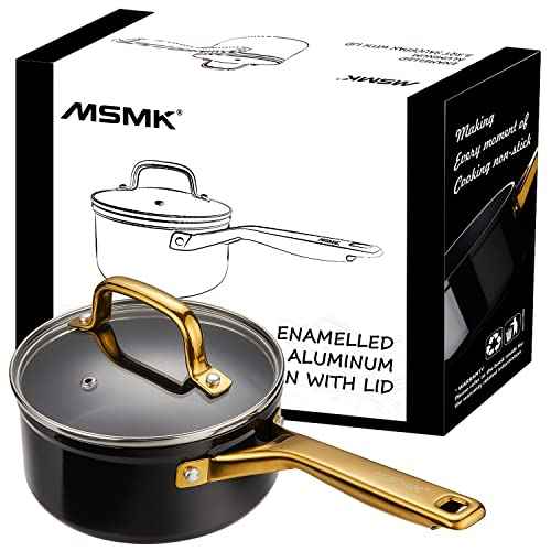 2.5 QT Ceramic Enamel Saucepan with Lid