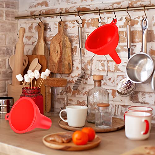 Silicone Funnels 4 Pieces Wide Mouth Funnel Small and Large