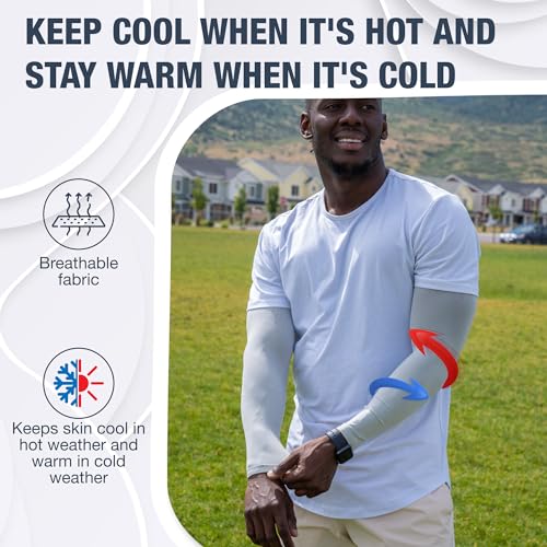 Non Slip Cooling Arm Sleeves for Men & Women