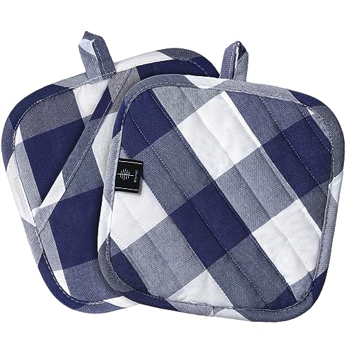 Cotton Pot Holders for Kitchen Heat Resistant Potholder (2 Count)